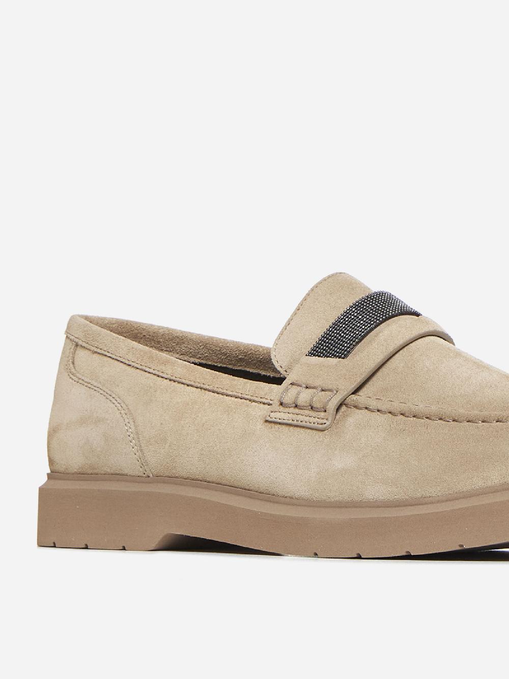 BRUNELLO CUCINELLI Mocassini In Pelle Scamosciata