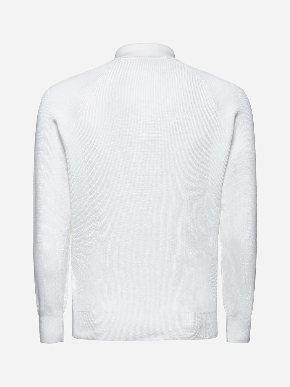 BRUNELLO CUCINELLI Polo In Maglia Di Cotone Bianco