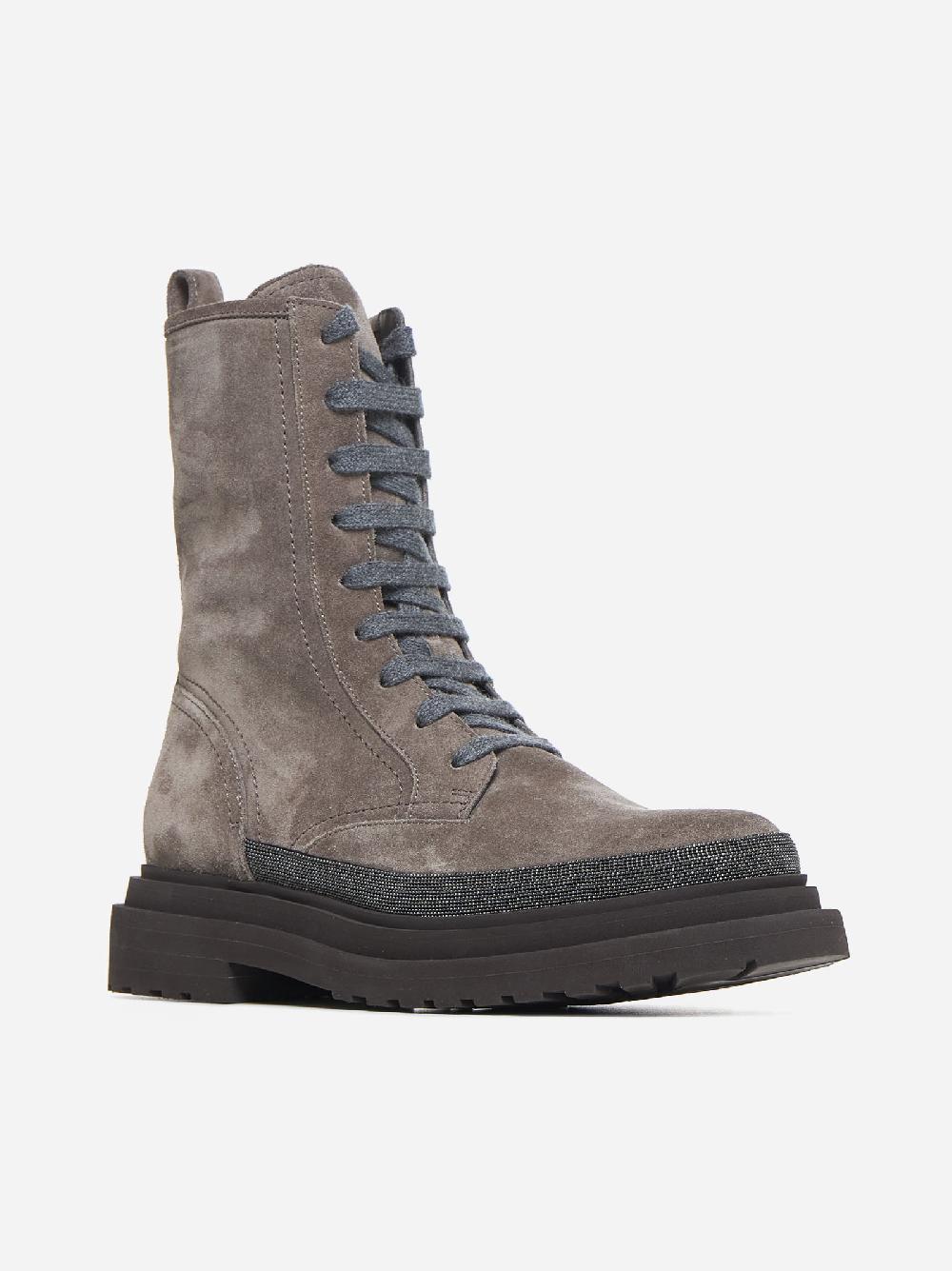 BRUNELLO CUCINELLI Stivaletti In Pelle Scamosciata