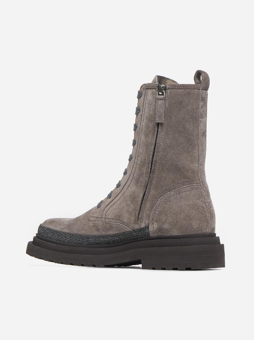 BRUNELLO CUCINELLI Stivaletti In Pelle Scamosciata