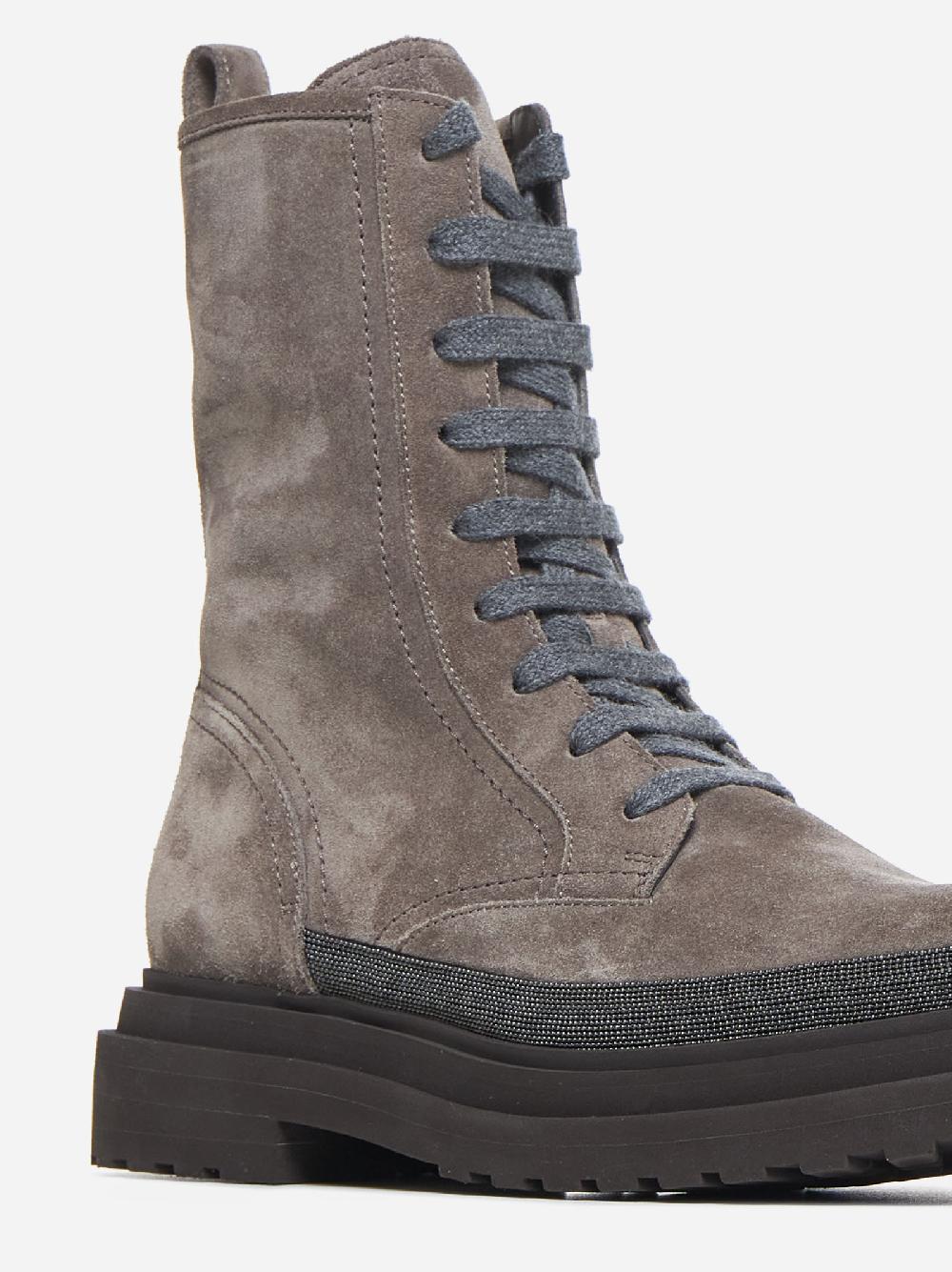 BRUNELLO CUCINELLI Stivaletti In Pelle Scamosciata