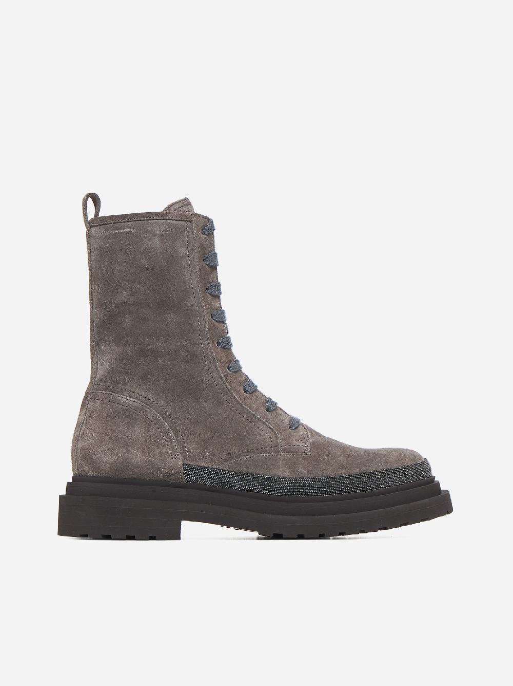 BRUNELLO CUCINELLI Stivaletti in pelle scamosciata