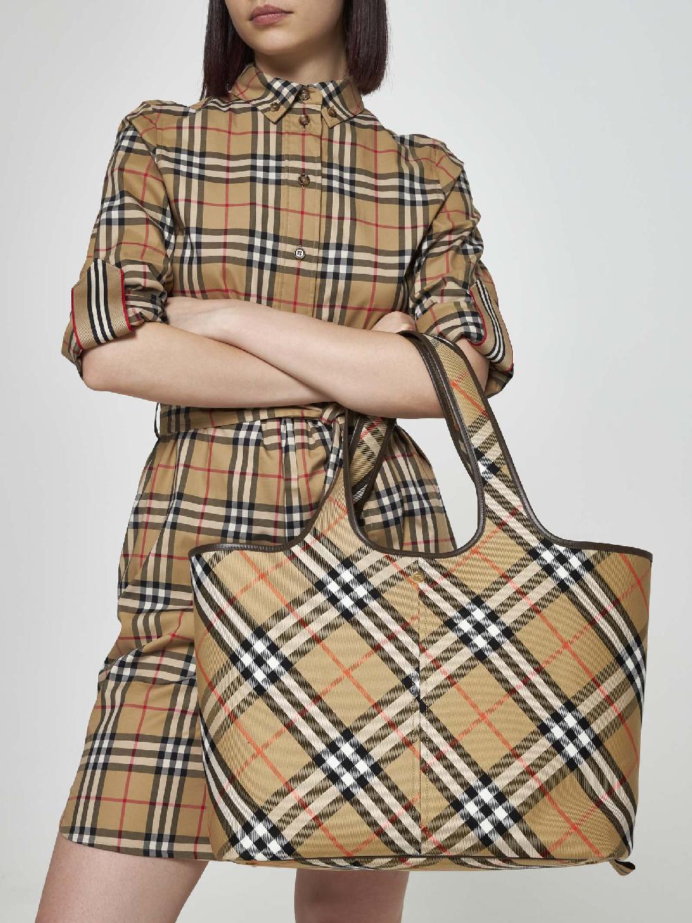 BURBERRY Borsa Tote Media In Tela Check