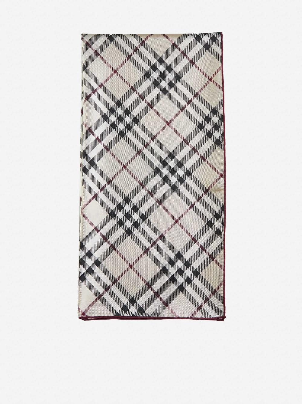 BURBERRY Foulard in twill di seta Check beige