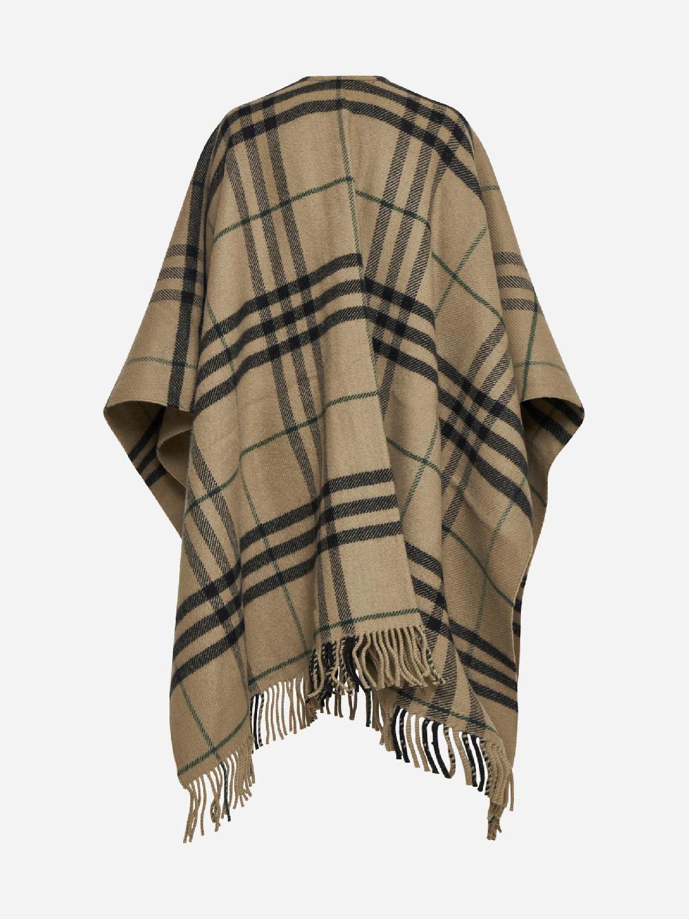 BURBERRY Mantella In Lana E Cashmere Check Beige