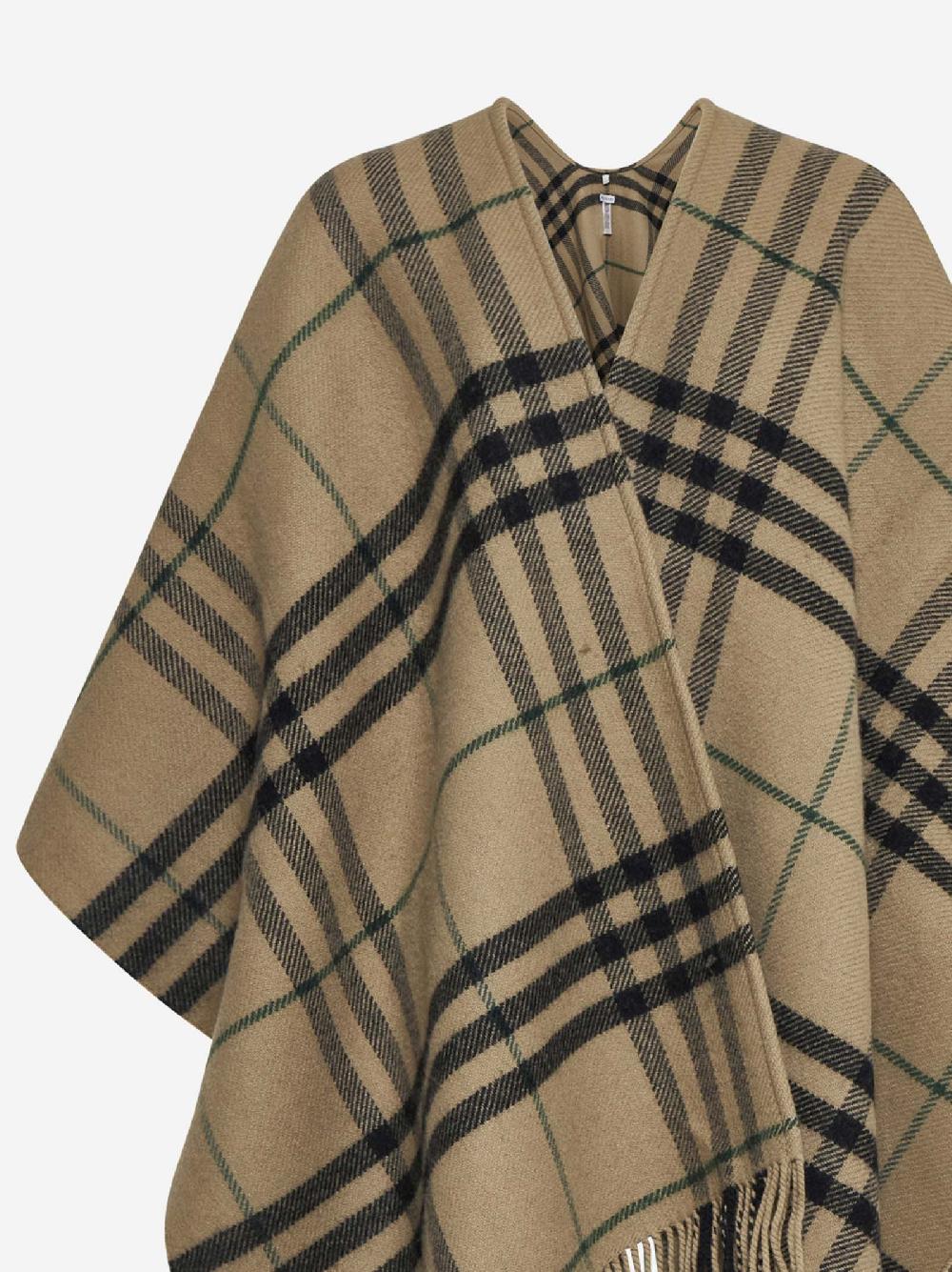 BURBERRY Mantella In Lana E Cashmere Check Beige