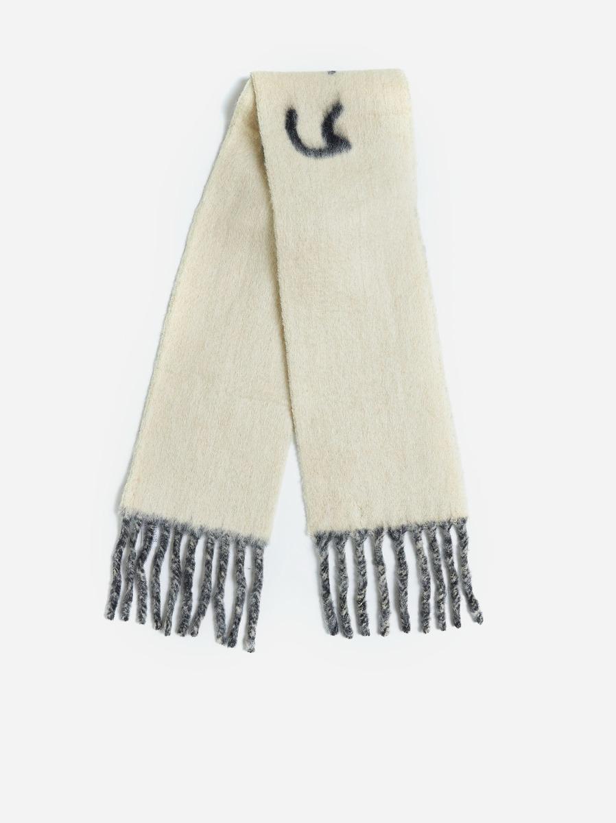 BURBERRY Sciarpa Reversibile Beige Con Logo