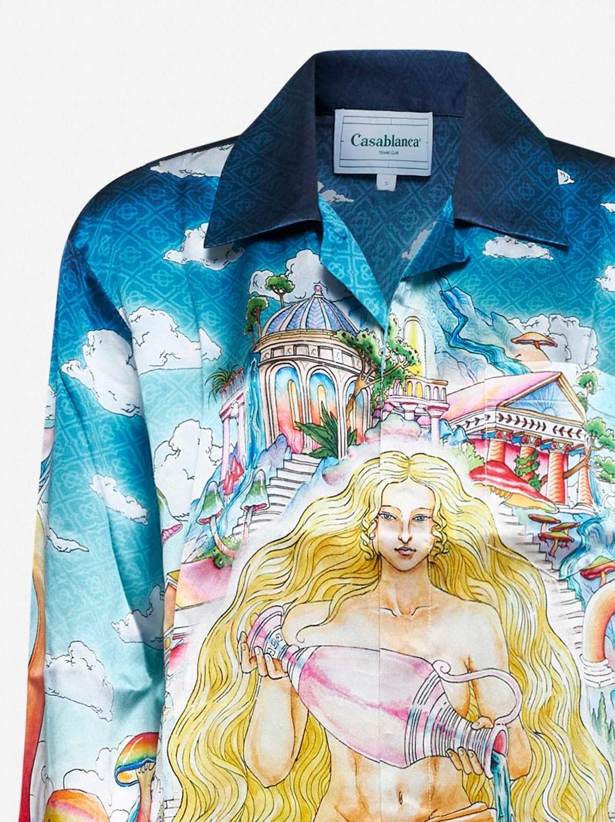 CASABLANCA Camicia The Road To Knowledge In Twill Di Seta