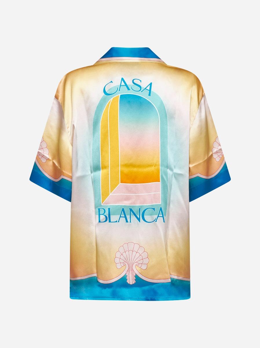 CASABLANCA Camicia L'Arc Coloré In Raso Di Seta