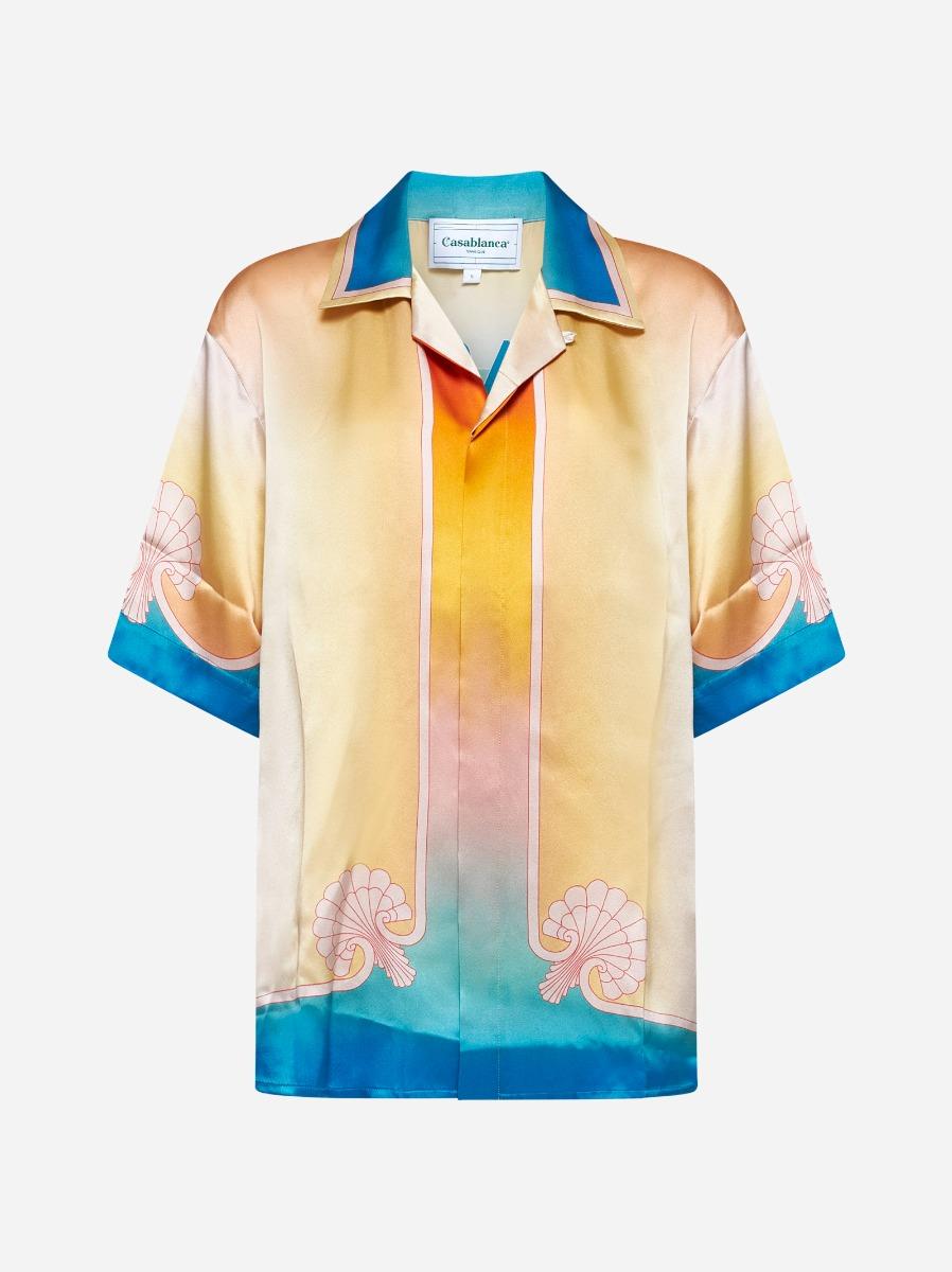 CASABLANCA Camicia L'Arc Coloré in raso di seta