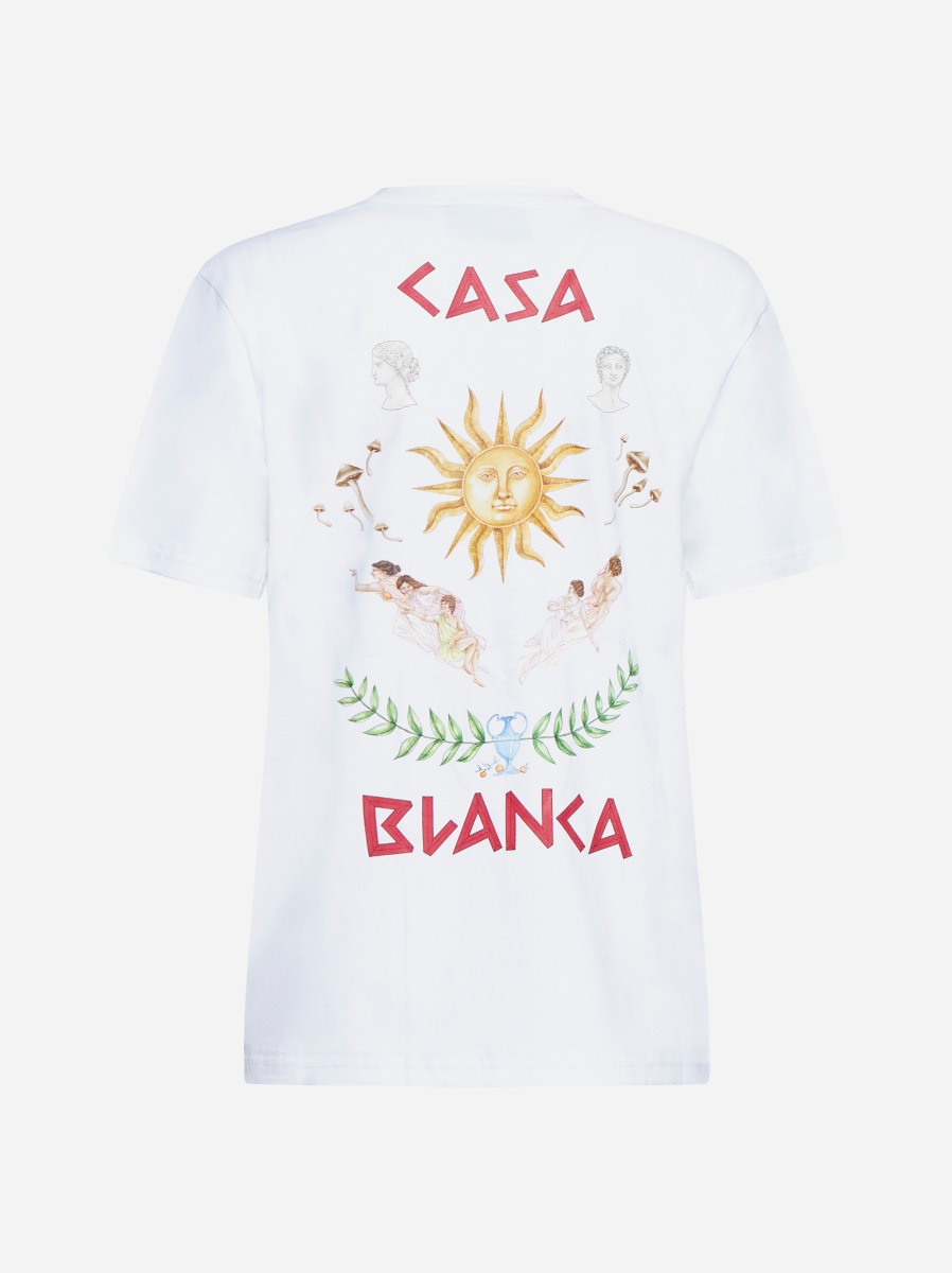 CASABLANCA T-shirt Le Temple Du Savoir Bianca