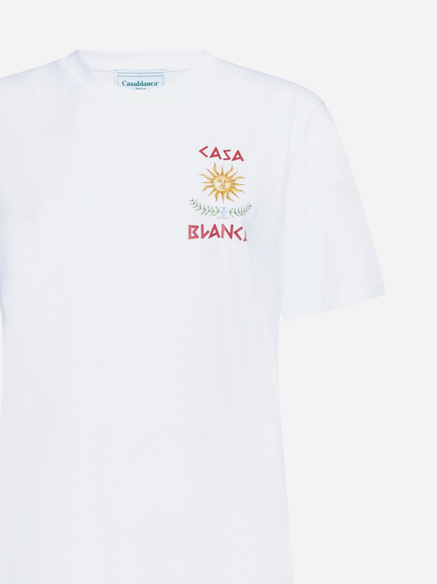 CASABLANCA T-shirt Le Temple Du Savoir Bianca