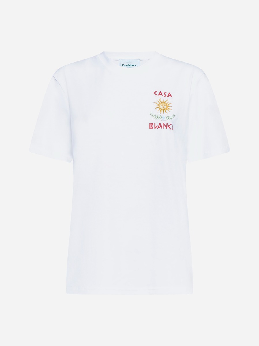 CASABLANCA T-shirt Le Temple Du Savoir bianca