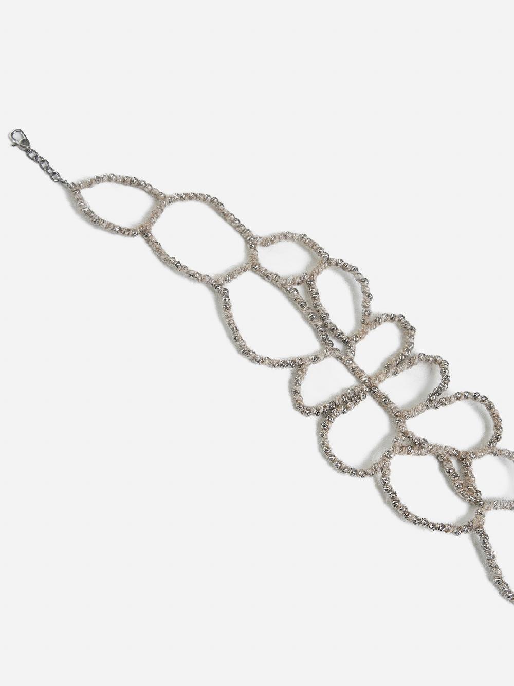 BRUNELLO CUCINELLI Choker Ramage In Argento E Mohair