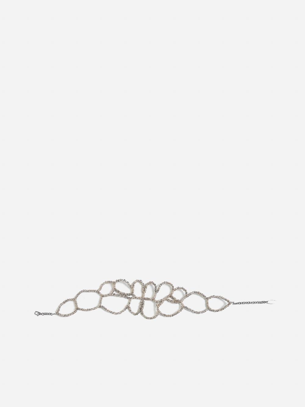 BRUNELLO CUCINELLI Choker Ramage in argento e mohair