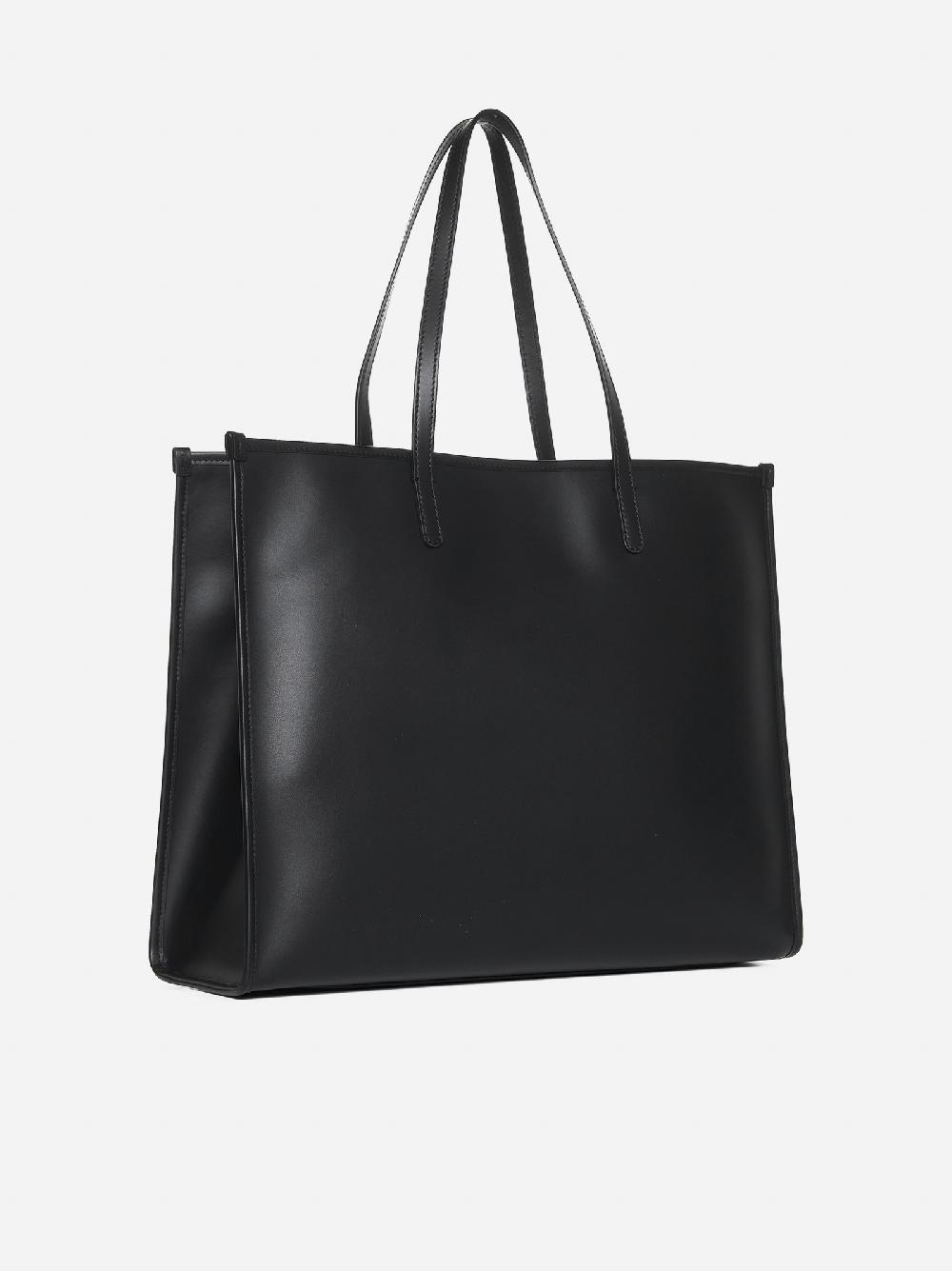 DOLCE & GABBANA Borsa Tote Grande In Pelle Con Logo