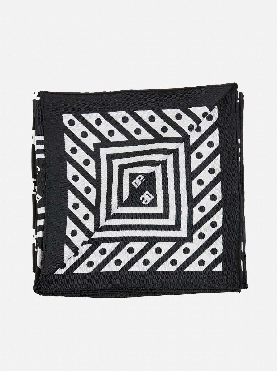DOLCE & GABBANA Foulard In Seta A Stampa DG