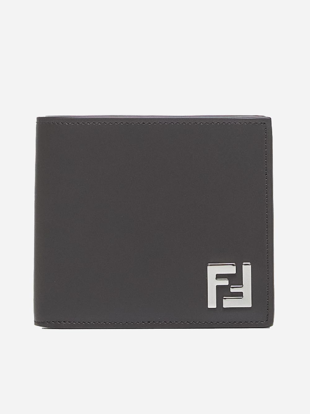 FENDI Portafoglio in pelle con placca-logo