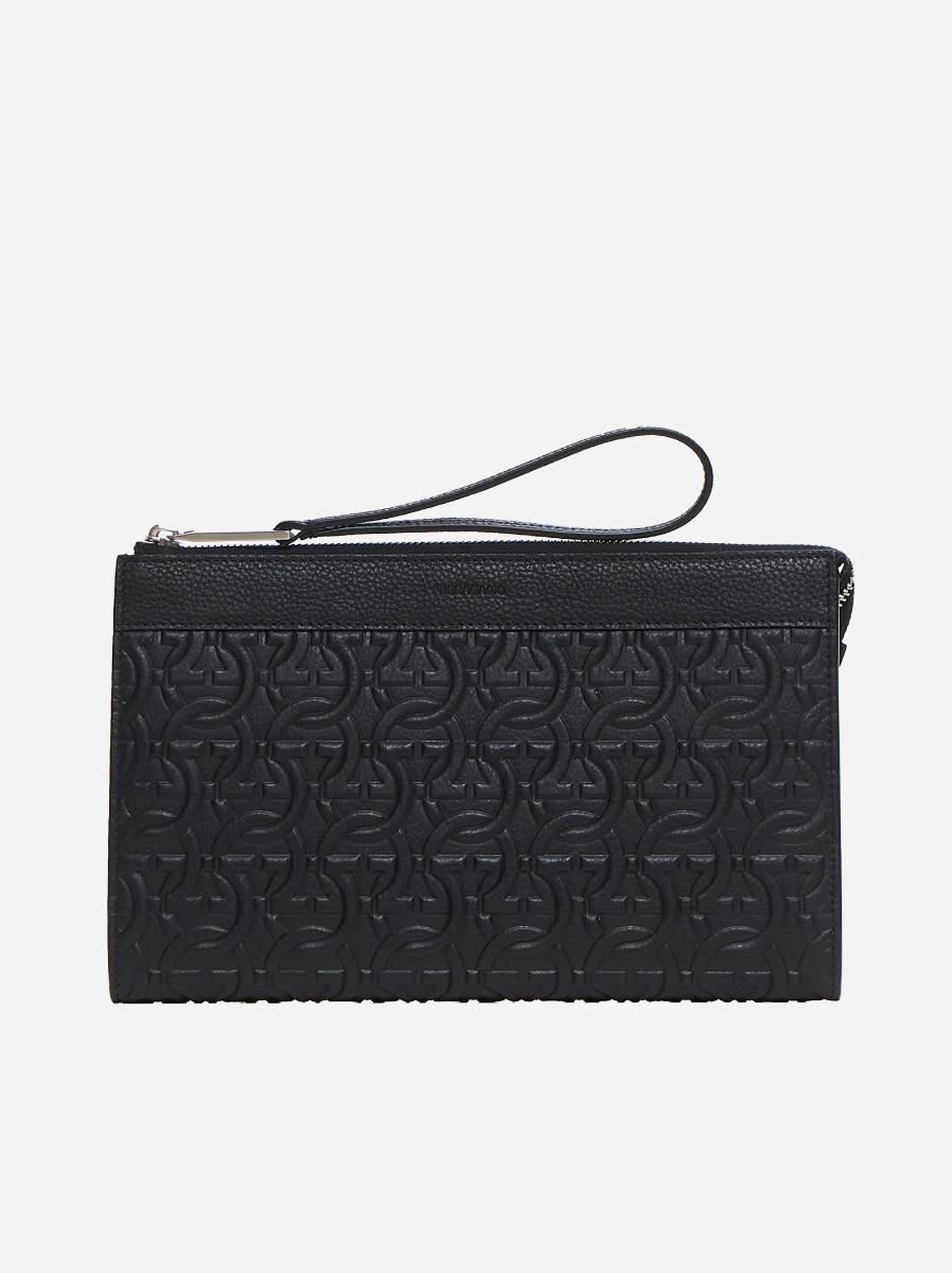 FERRAGAMO Clutch Travel in pelle Gancini