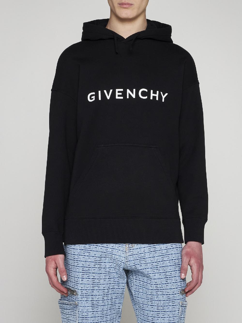 GIVENCHY Felpa In Cotone Con Cappuccio E Logo