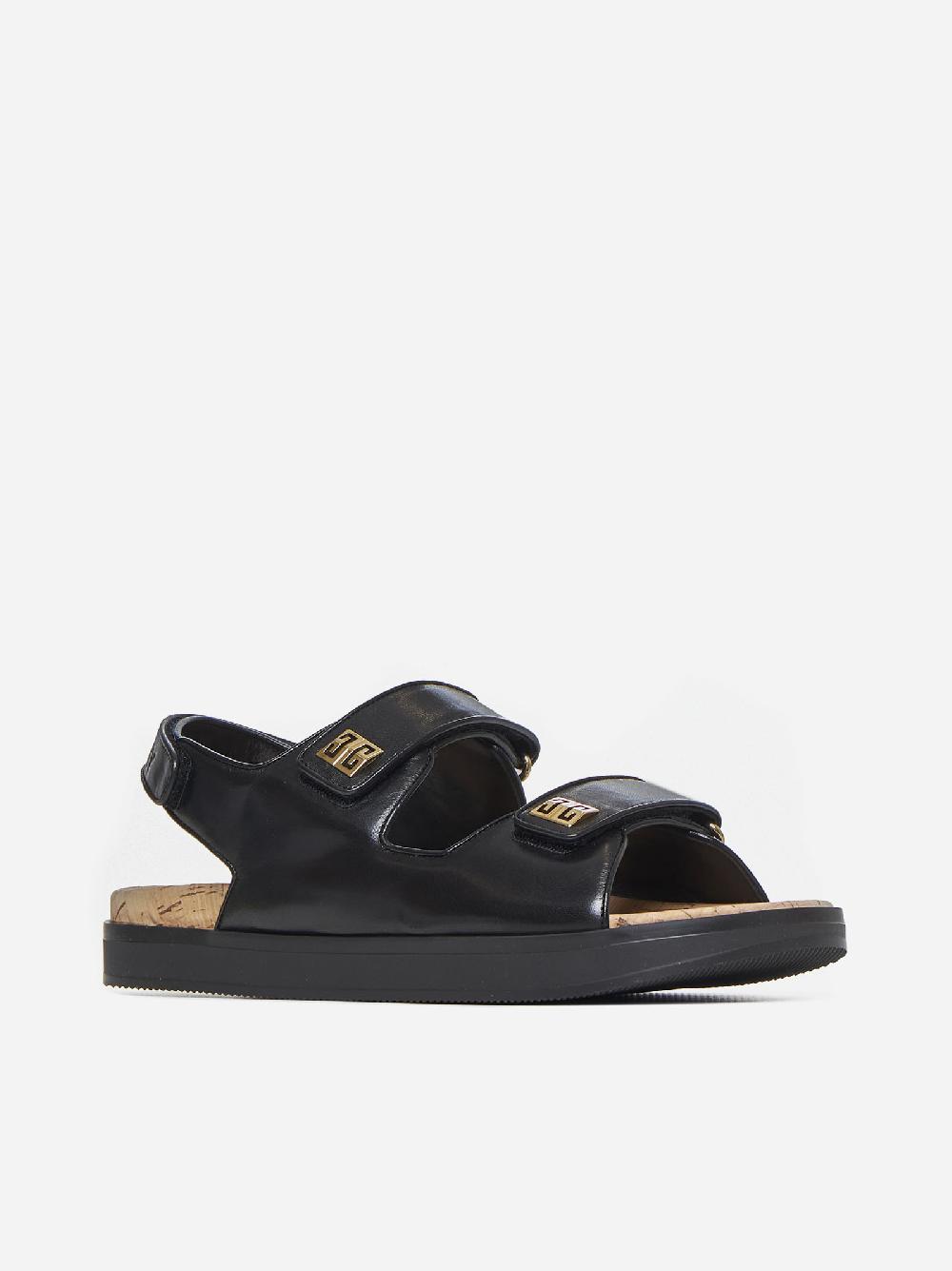 GIVENCHY Sandali Flat In Pelle 4G