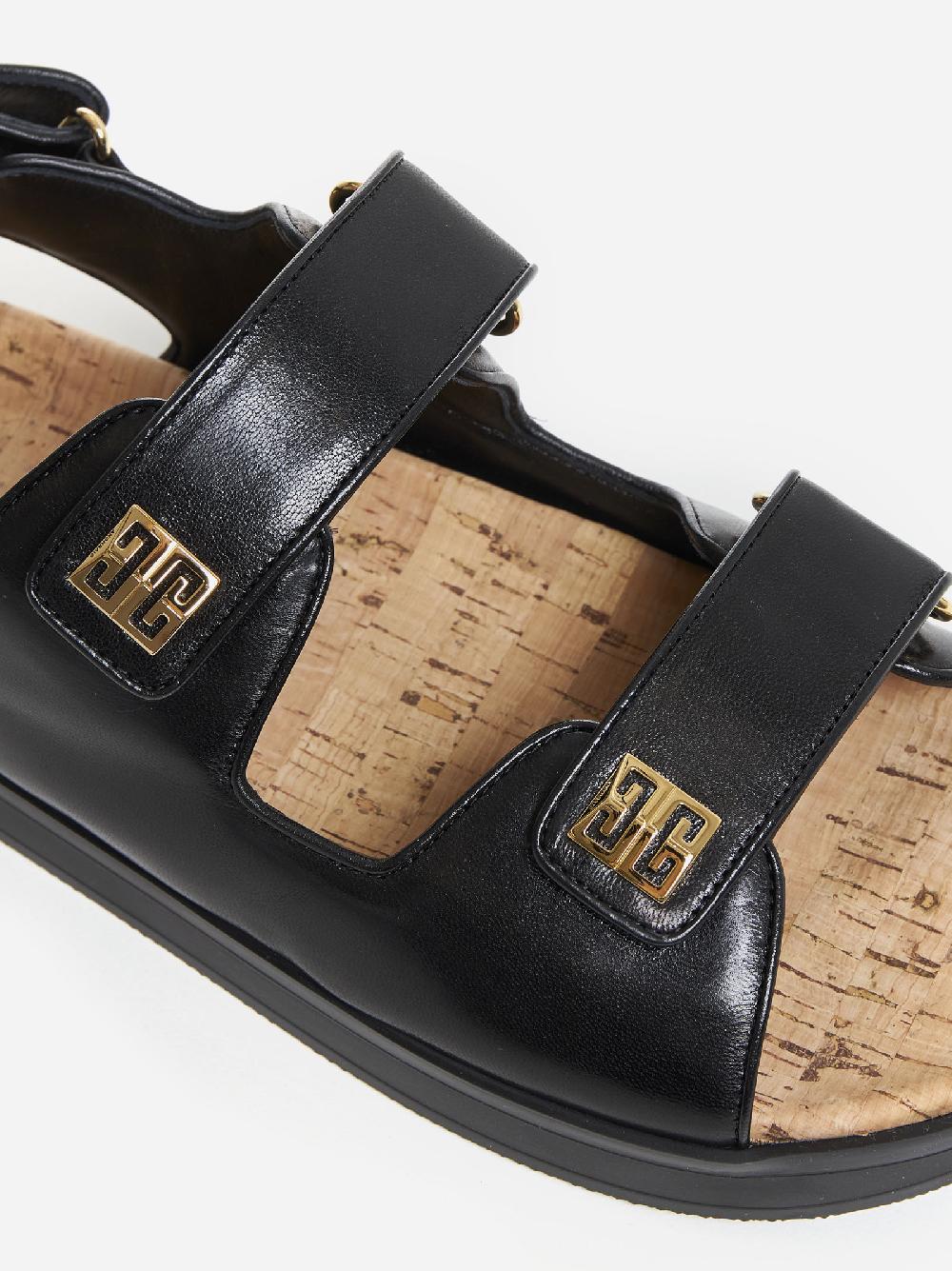GIVENCHY Sandali Flat In Pelle 4G