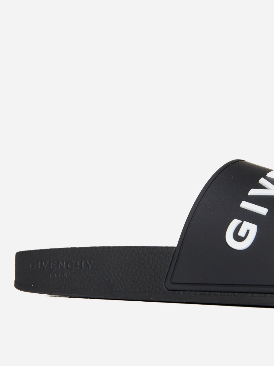 GIVENCHY Slides Flat In Gomma Con Logo