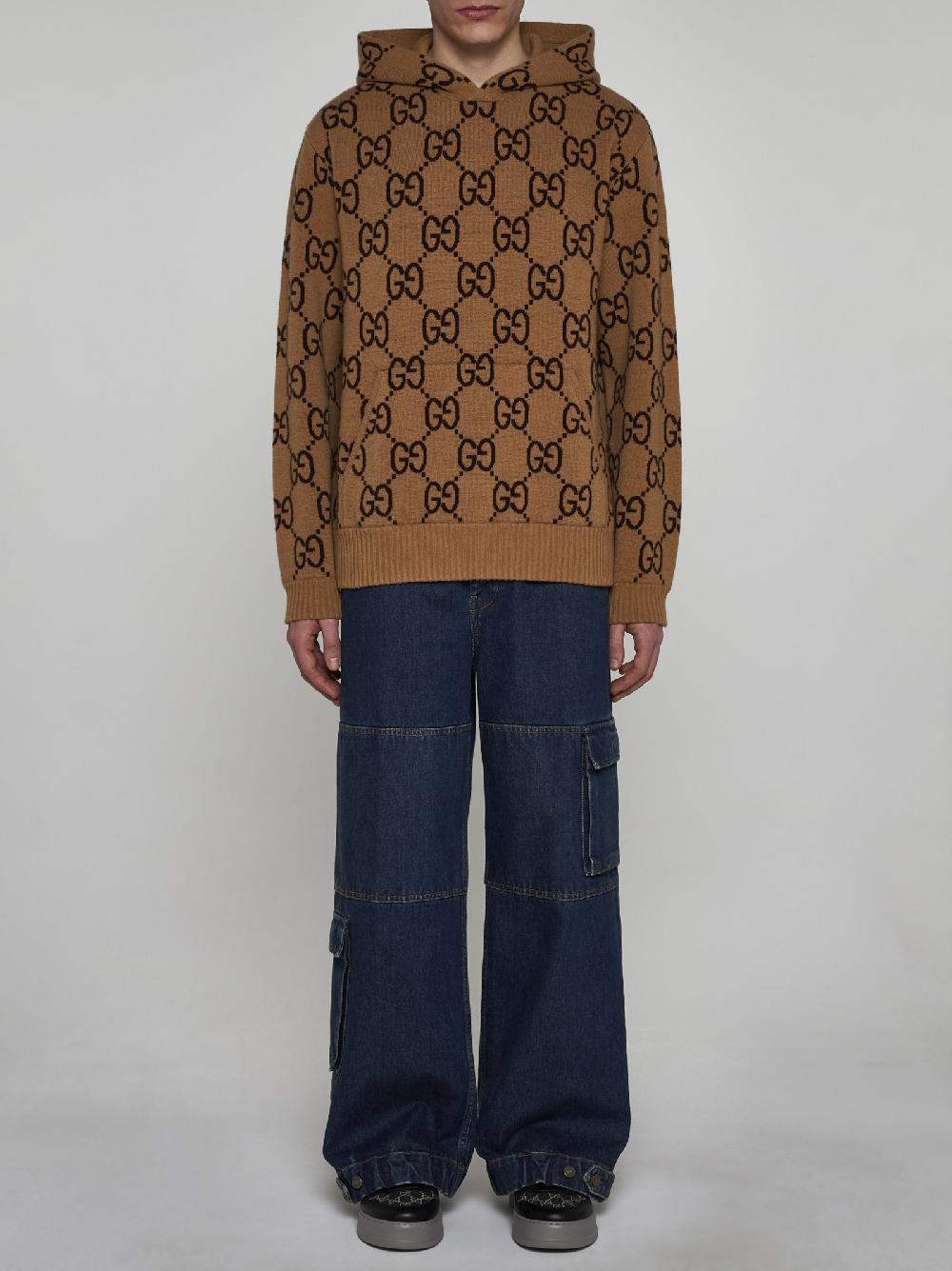 GUCCI Pull In Lana GG Con Cappuccio