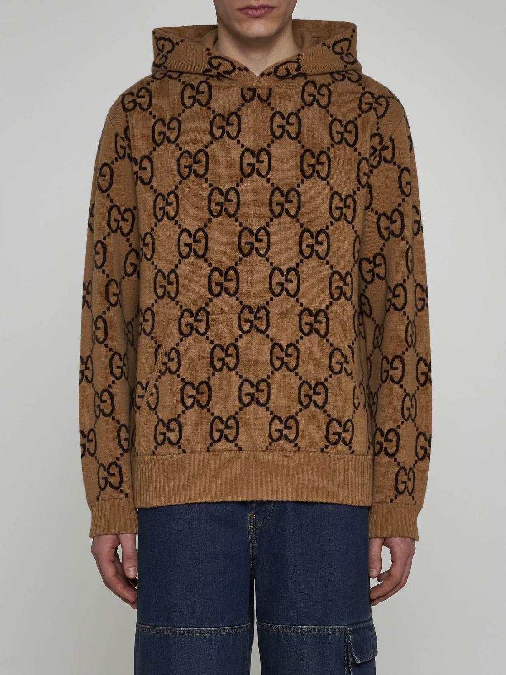 GUCCI Pull In Lana GG Con Cappuccio