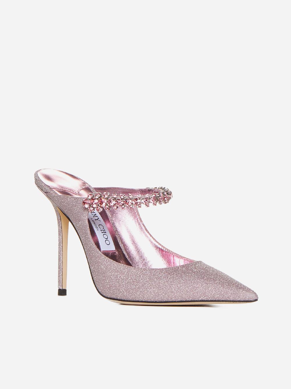 JIMMY CHOO Mules Bing In Tessuto Con Cristalli