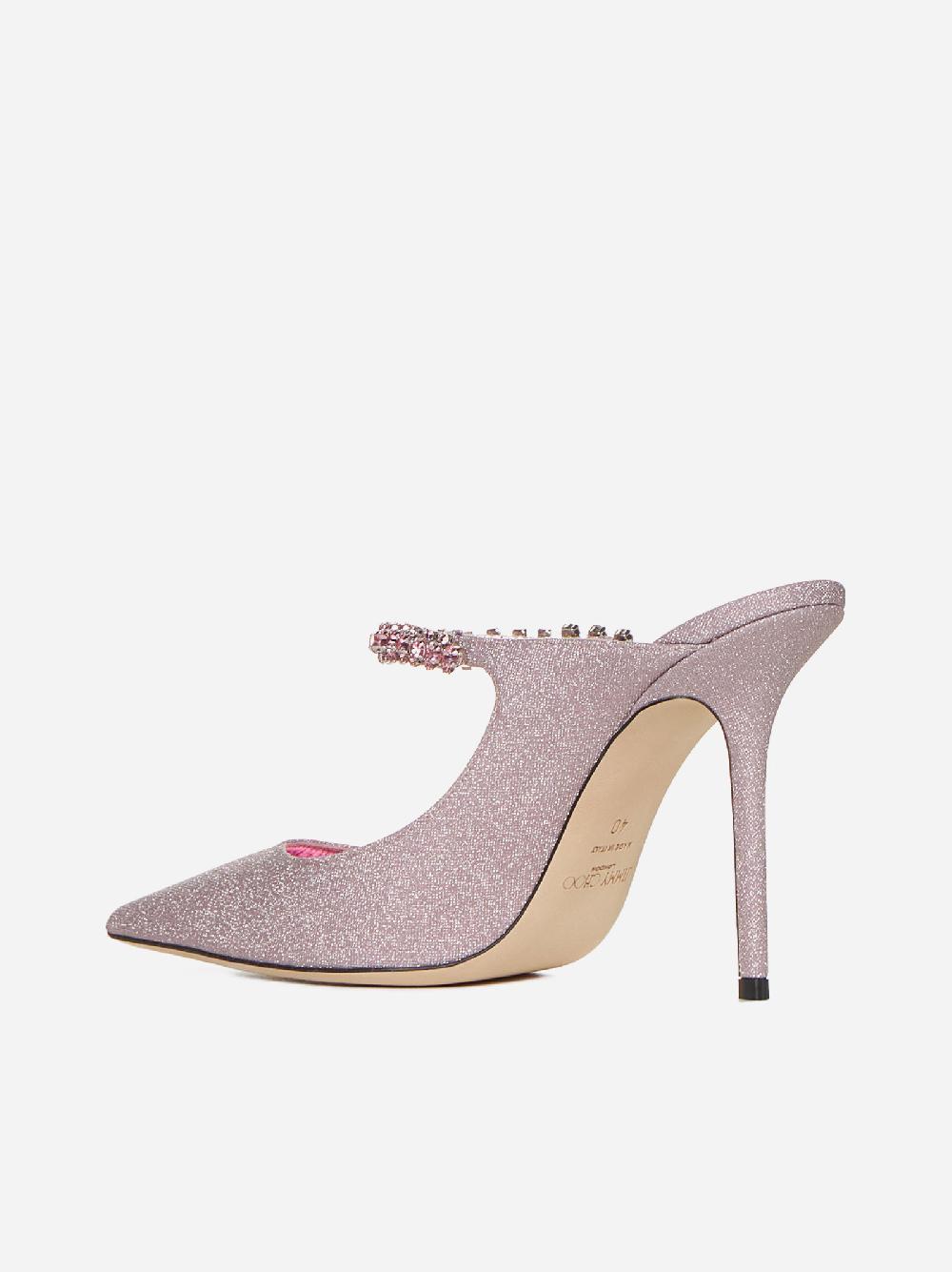 JIMMY CHOO Mules Bing In Tessuto Con Cristalli