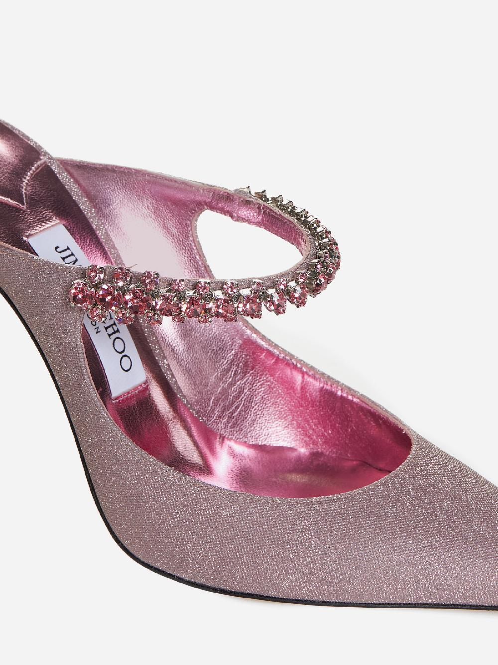 JIMMY CHOO Mules Bing In Tessuto Con Cristalli