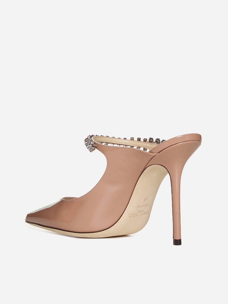 JIMMY CHOO Mules Bing In Vernice Con Cristalli