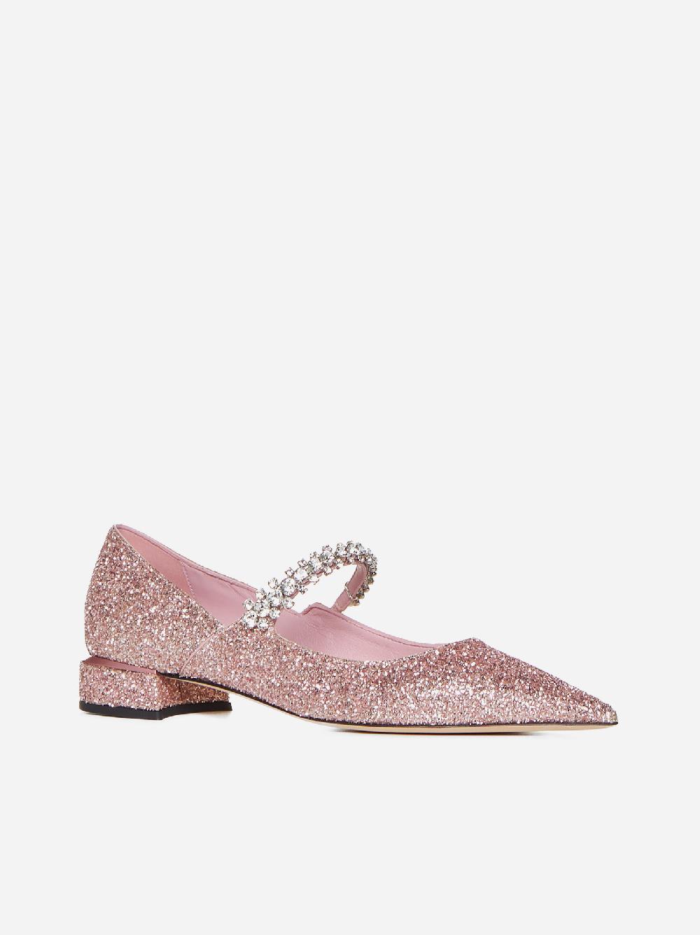 JIMMY CHOO Pumps Bing Glitter Con Cristalli