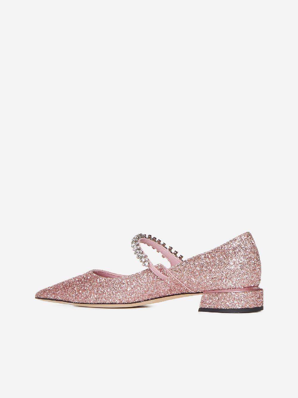 JIMMY CHOO Pumps Bing Glitter Con Cristalli