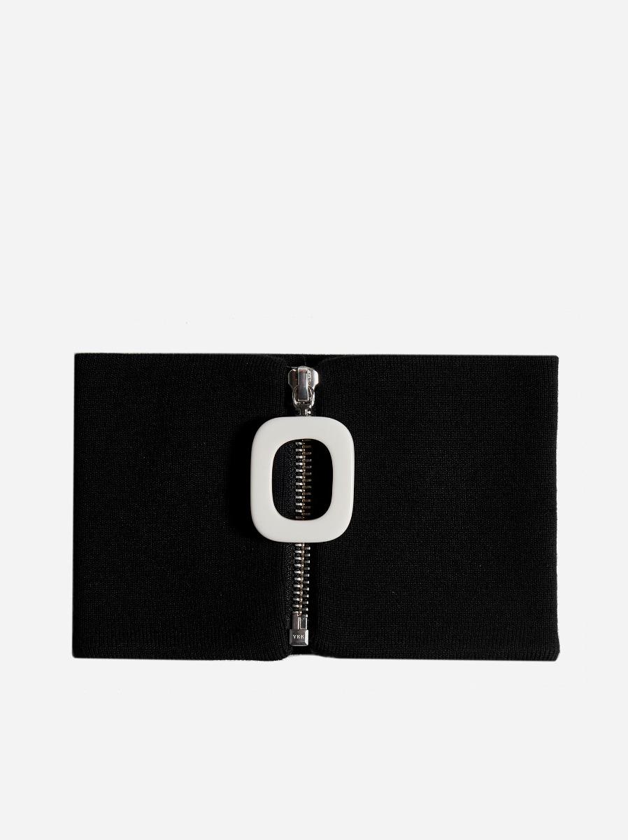 JW ANDERSON Scaldacollo nero con tirazip JWA