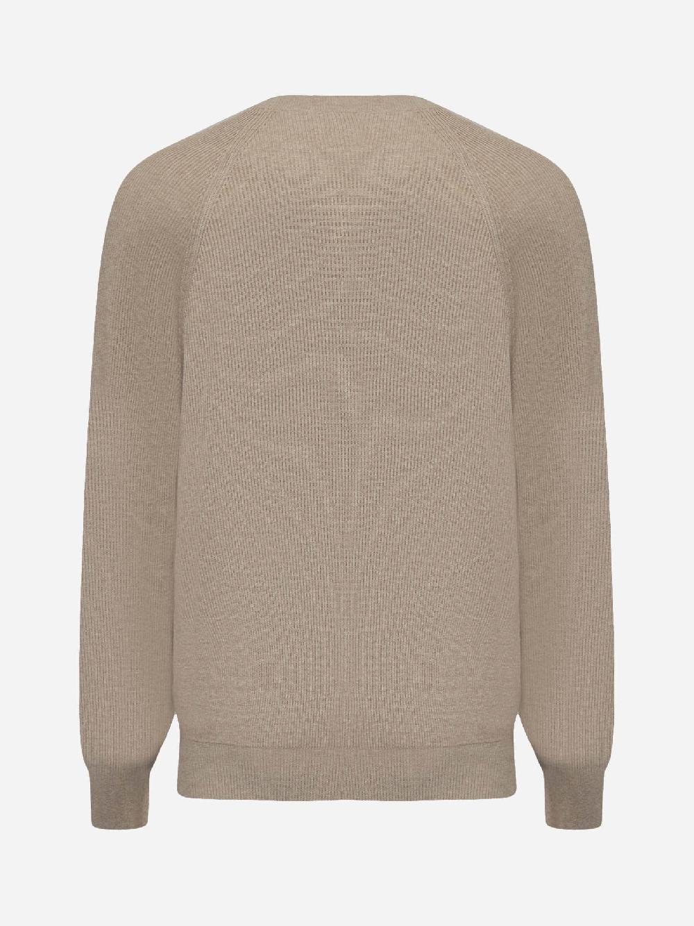 BRUNELLO CUCINELLI Maglia Girocollo In Cotone Beige