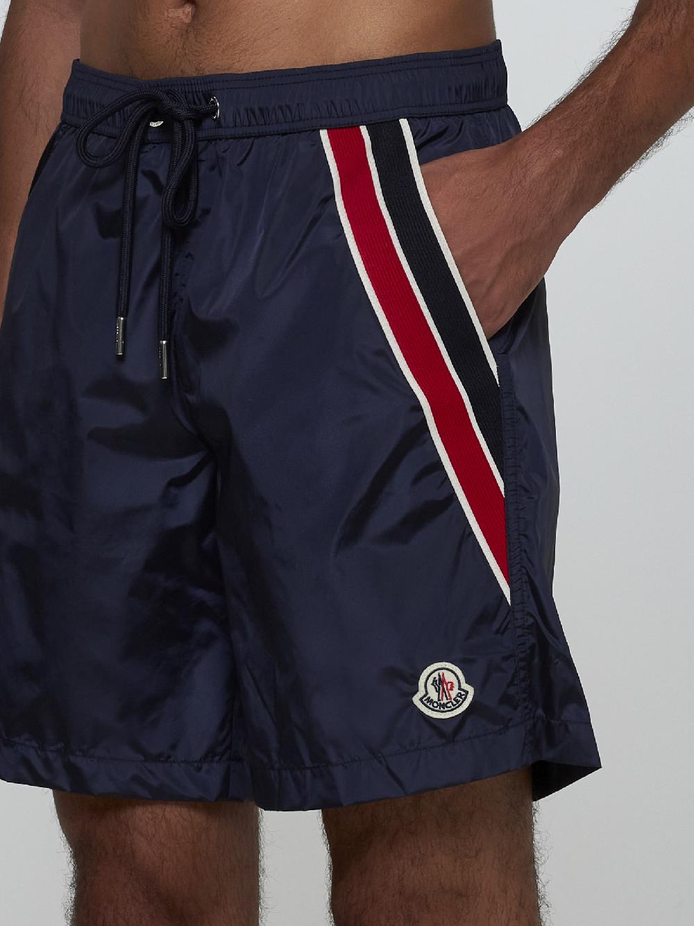MONCLER Shorts Da Mare Con Logo