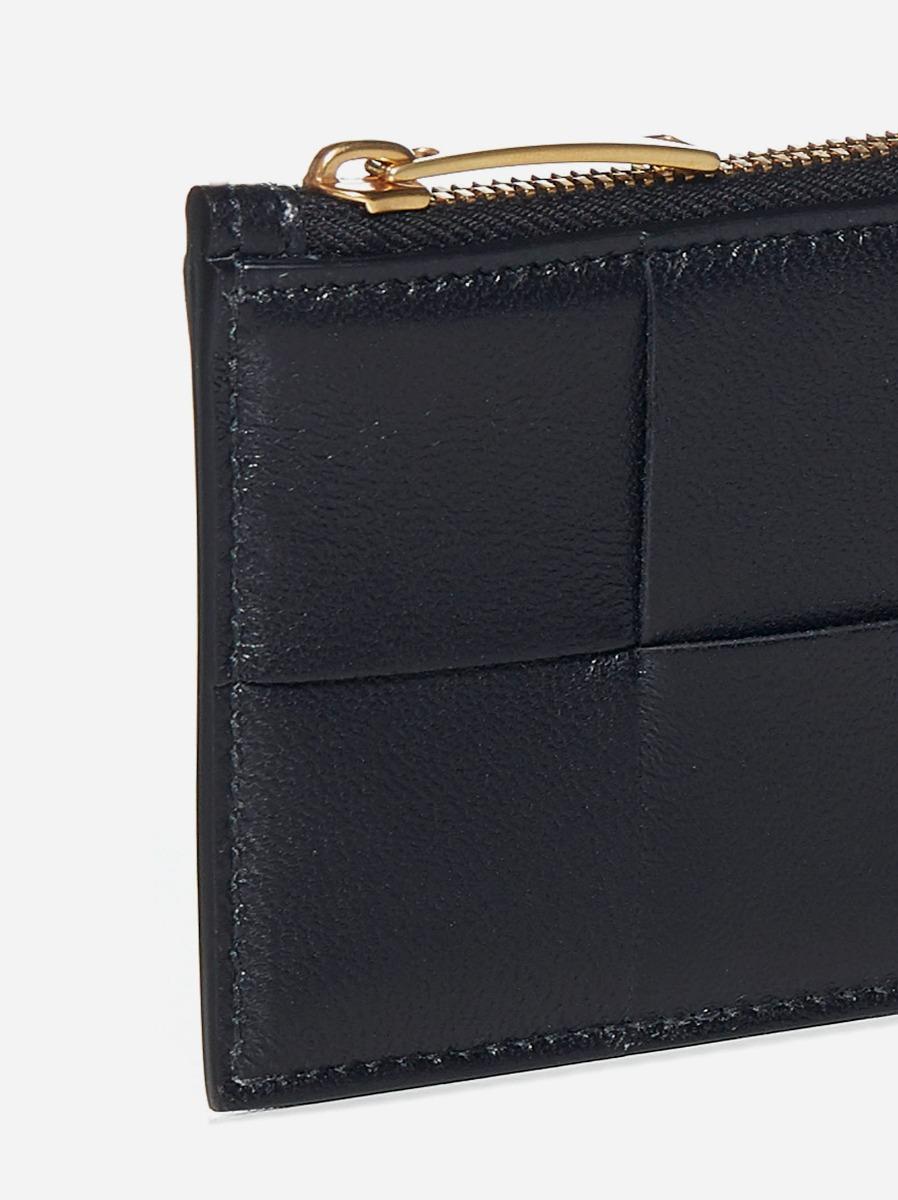 BOTTEGA VENETA Portacarte Con Zip In Pelle Intreccio