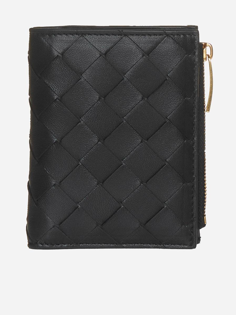 BOTTEGA VENETA Portafoglio compatto in pelle Intreccio