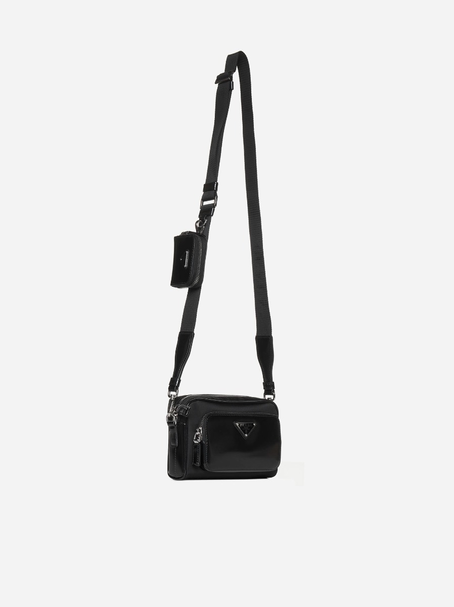 PRADA Borsa A Tracolla In Re-Nylon E Pelle