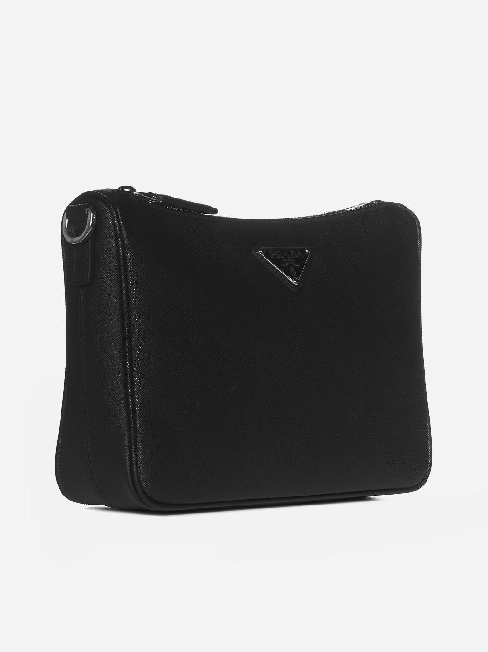PRADA Borsa In Pelle Saffiano Con Placca-logo