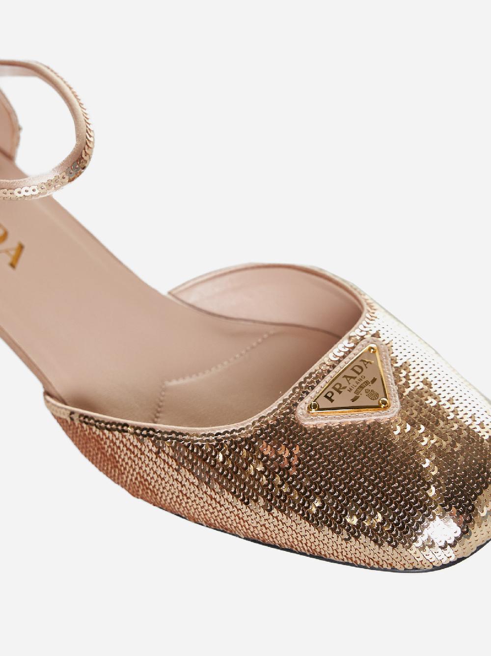 PRADA Decollete’ Mary Jane In Paillettes