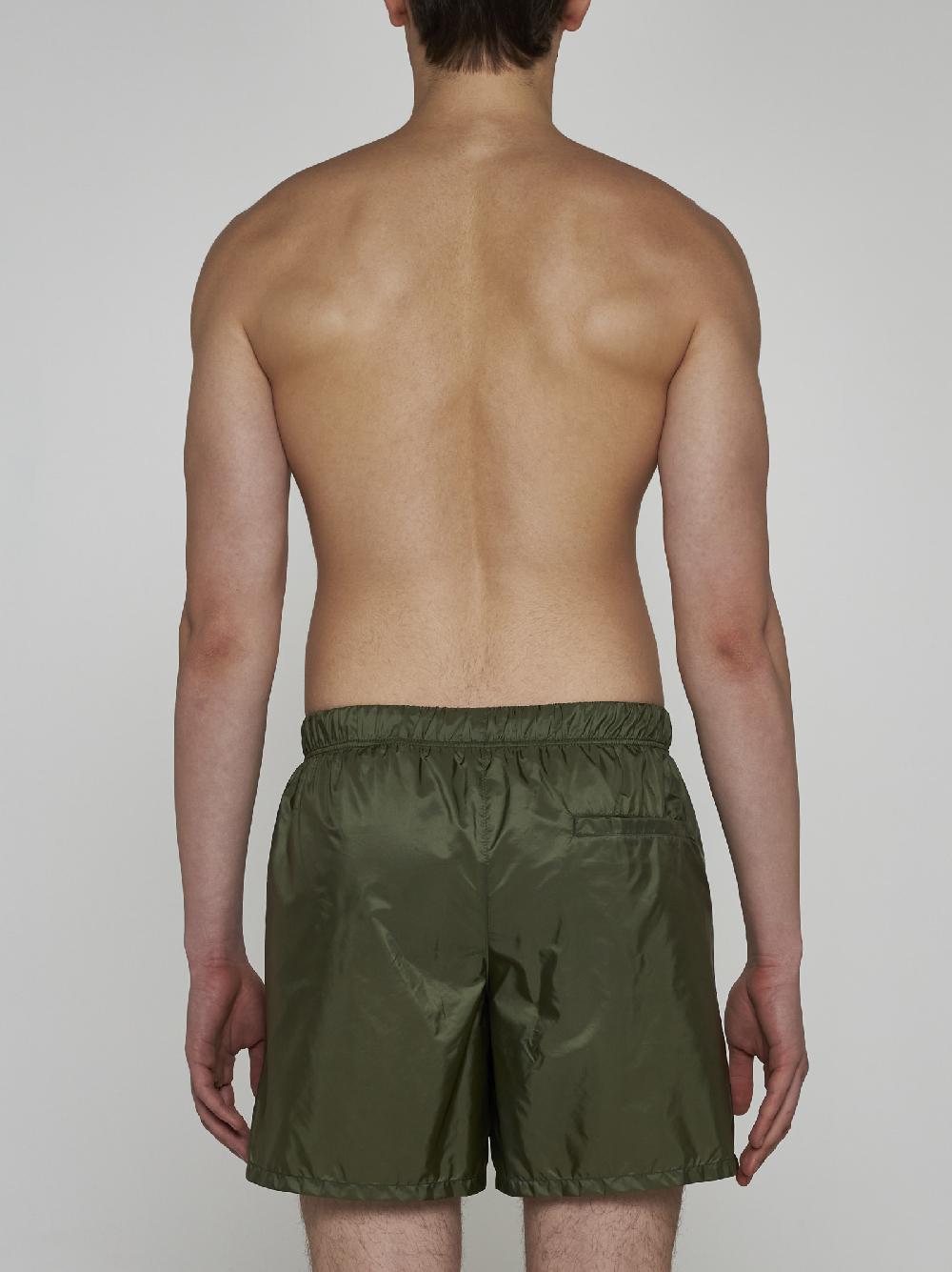 PRADA Shorts In Re-Nylon Con Placca-logo
