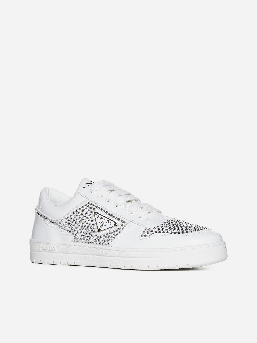 PRADA Sneakers Downtown In Pelle Con Strass
