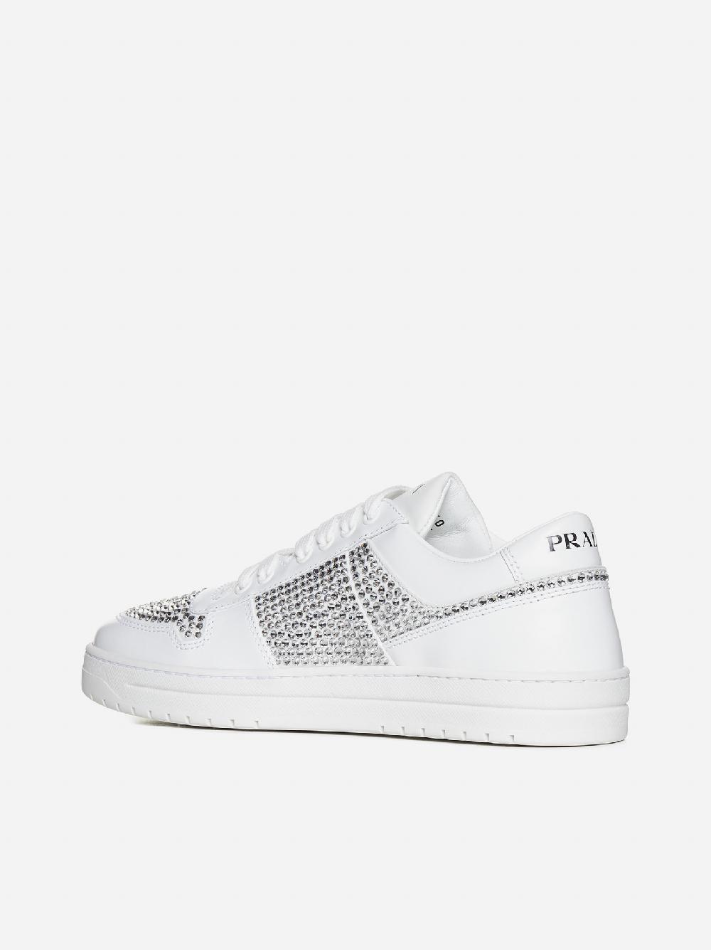 PRADA Sneakers Downtown In Pelle Con Strass