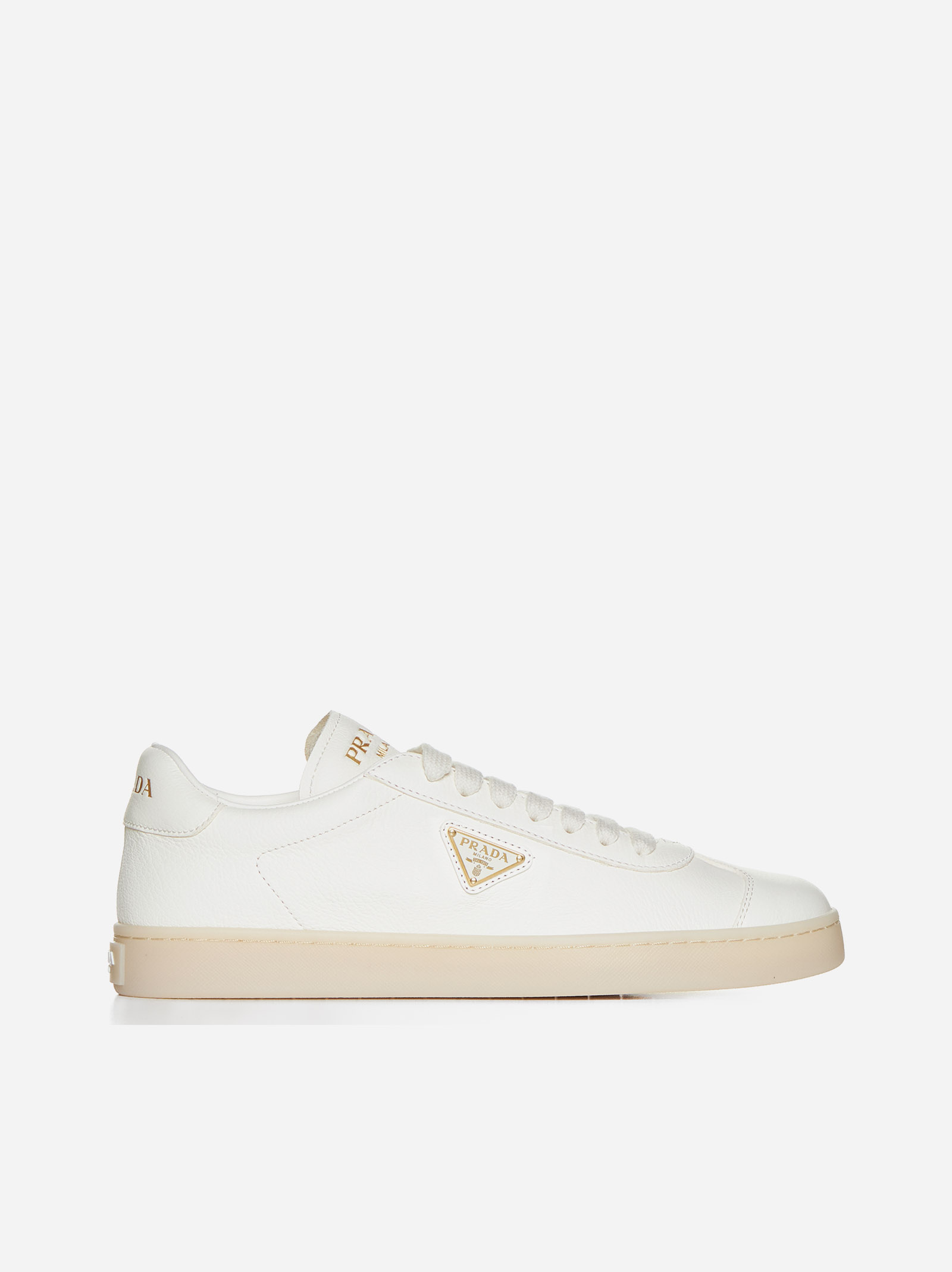 PRADA Sneakers in pelle con placca-logo