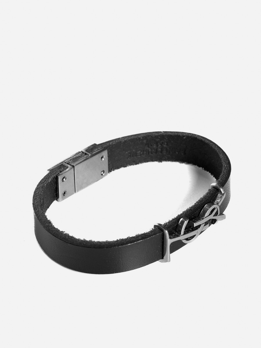 SAINT LAURENT Bracciale Opyum YSL In Pelle Vegan