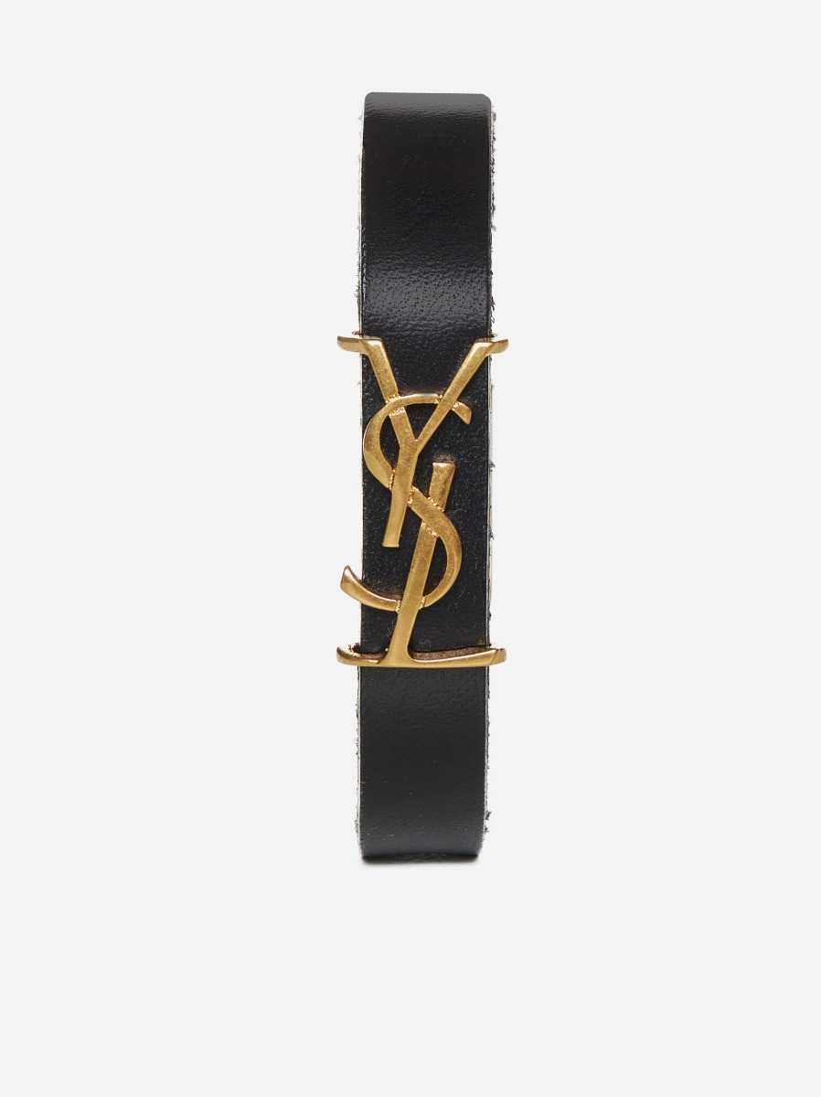 SAINT LAURENT Bracciale Opyum YSL in pelle vegan