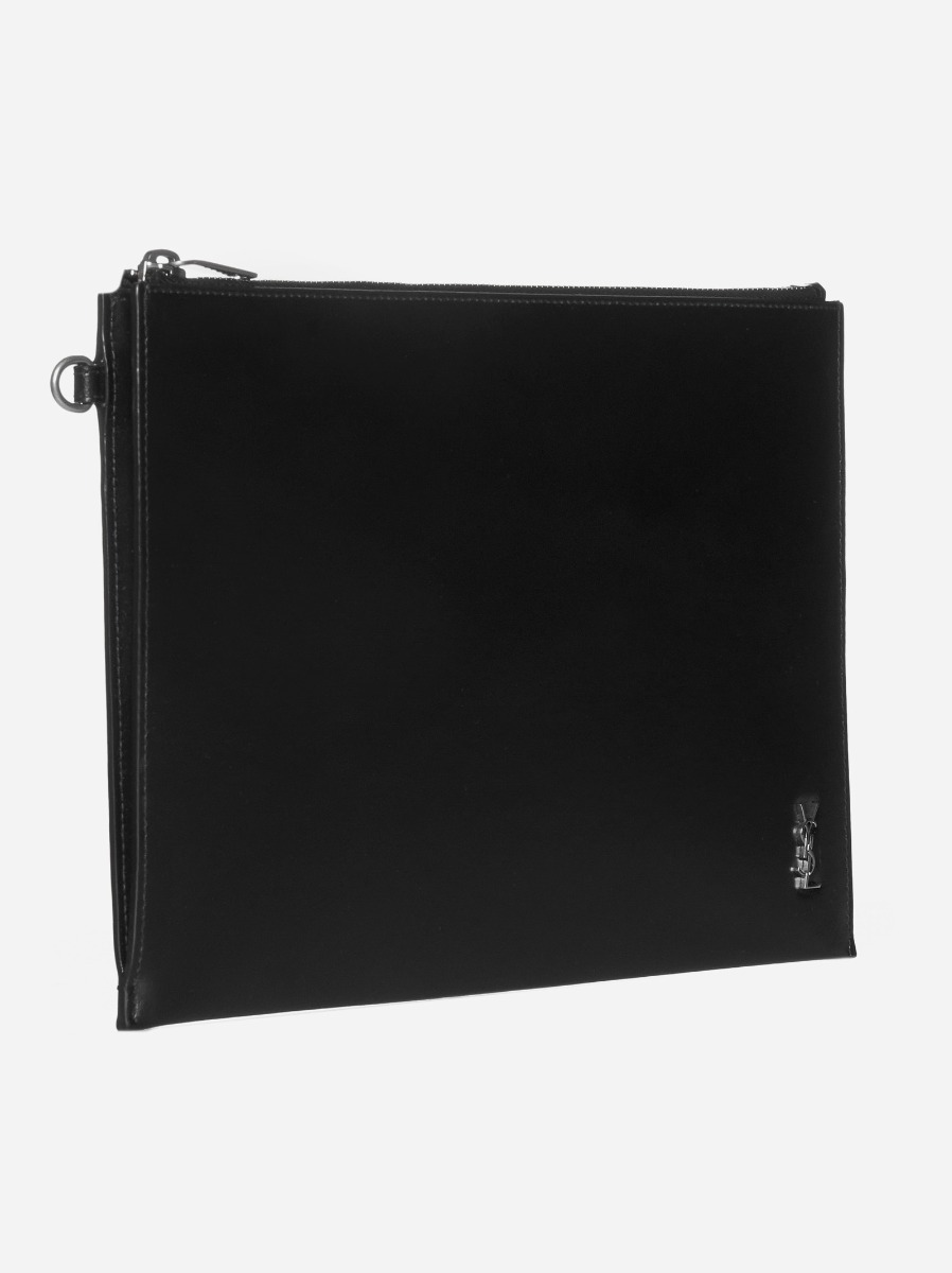SAINT LAURENT Custodia Per IPad In Pelle